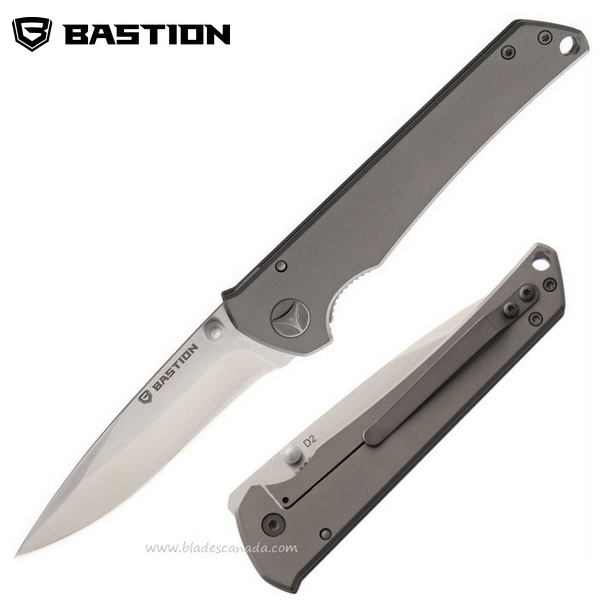 Bastion Partizan 10 Framelock Folding Knife, D2, Titanium, BSTN10